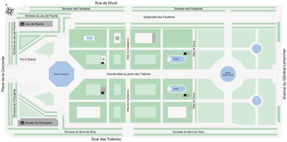 Plan of the Jardin des Tuileries