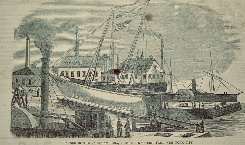 File:Launch of the Yacht America.png