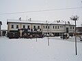 Train monument and the railway station