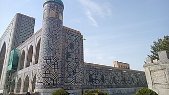 Banna'i decoration on the side of the madrasa