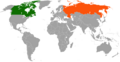 Location map for Canada and Russia.