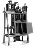 Image 29The Cinématographe Lumière in projection mode (from History of film technology)