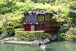 Boathouse-shaped building