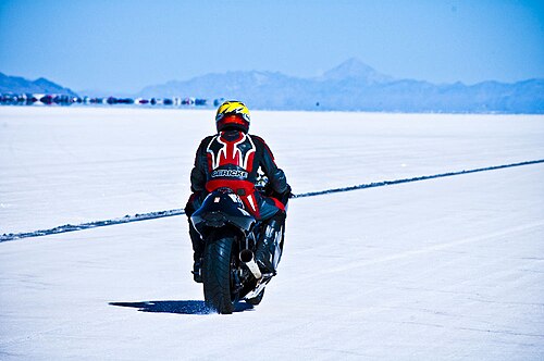 The Bonneville Salt Flats in Utah