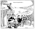 Image 111942 political cartoon by Dr. Seuss. This cartoon depicts Japanese Americans as a "fifth column," lending support to Japan during its war against the United States. Bigotry against Japanese people was common among Americans at this time. (from Political cartoon)