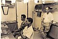 Casely-Hayford in his Caselyco Studio with sons Leo and Sydney