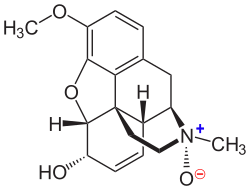 Chemical structure of codeine-N-oxide.