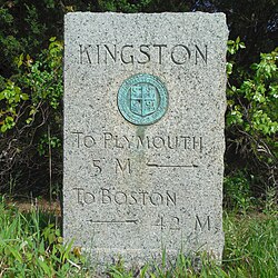 Kingston, Massachusetts, marking the 42nd parallel