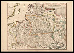1716 map of the Polish–Lithuanian Commonwealth with Lithuania proper (Vraye Lithuanie)
