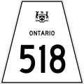Highway 518 marker