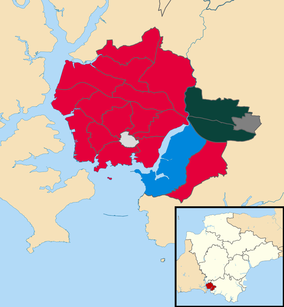 File:Plymouth City Council election 2023 map.svg