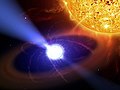 The white dwarf in the AE Aquarii system is the first star of its type known to give off pulsar-like pulsations that are powered by its rotation and particle acceleration