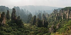A picture of Zhangjiajie National Forest Park in China, one of the various locations miHoYo took inspiration from while designing the game's open world.