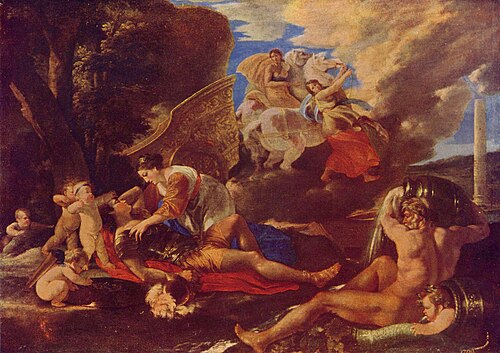 Renaud et Armide (Renaud and Armide), 1635, Pushkin Museum