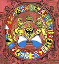 Heraldic depiction of Zürich as an imperial city (Murerplan, 1576)