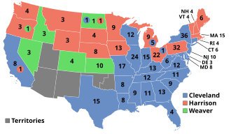 James B. Weaver won five states in 1892.
