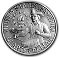 Reverse of the Bicentennial quarter, minted 1975–1976