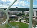 Classroom Building, Archer Library, and Research & Innovation Centre (under construction), viewed from South Residence