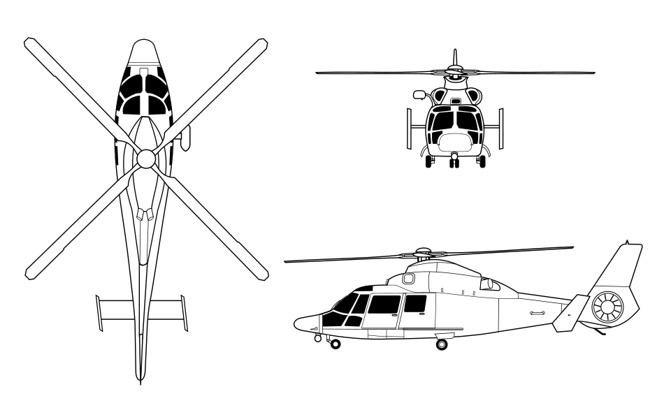 File:Eurocopter MH-65 Dolphin orthographical image.svg