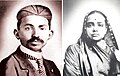 Gandhi and his wife, Kasturbai.