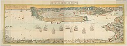 Map of newly opened Yokohama Port 1859–1860