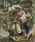 Henri Le Fauconnier, 1911-12, Le Chasseur (The Huntsman), oil on canvas, 203 x 166.5 cm, Gemeentemuseum Den Haag