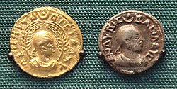Aksumite currency depicting King Endybis of Aksum or Axum
