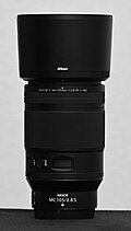 With lens hood attached (HB-99)