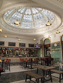 The restored interior of the café.