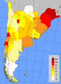 Southern Cone population density (2007)