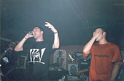 Violadores del Verso in 2002 (from left to right): Sho-Hai, Kase.O, R de Rumba and Lírico.