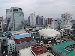 The Novotel Manila Araneta City (2nd building from the right), taken from the Vivaldi Residences Cubao