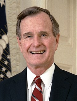 Photographic portrait of George H. W. Bush