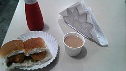 Vada Pavu (local variant of spelling) and a cup of tea in Mysuru