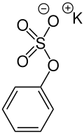 Eugen Baumann discovered in the 19th century that phenol is metabolized to potassium phenyl sulfate (depicted)