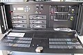 Satellite TV reception device (ip streamer) with Conditional Access Cards inserted to receive encrypted satellite TV which is then turned into MPEG IP streams via Ethernet