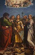The Ecstasy of St. Cecilia by Raphael, now in the Pinacoteca of Bologna but originally commissioned for the San Giovanni