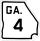 State Route 4 marker