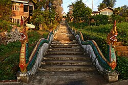 Stairs to the hill of the temple