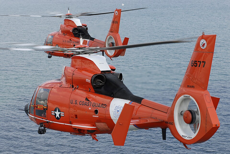 File:Two coast guard HH-65C Dolphin helicopters.jpg