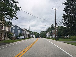 Westbound PA 23 in Knauertown