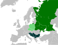 Version with Kosovo shaded.