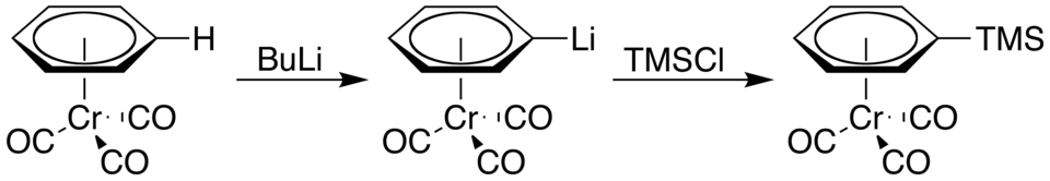 File:(Benzene)chromiumtricarbonyl lithiation TMS.png