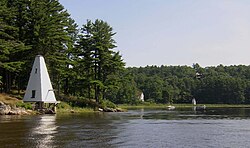 The Fiddler's Reach Fog Signal (left) was also tended by the Doubling Point Range Lights' keepers