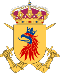 Coat of arms of the South Scanian Regiment (P 7/Fo 11) 1977–1994, the South Scania Brigade (Södra skånska brigaden, MekB 7) 1994–2000 and the South Scanian Regiment (P 7) 2000–present.