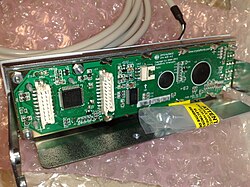 Crystalfontz CFA-635, a 5.25-inch-bay LCD (back view)
