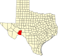 State map highlighting Terrell County