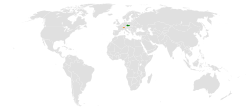 Location map for the Czech Republic and Switzerland.