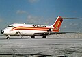A Douglas DC 9 at Willow Run Airport in 1989