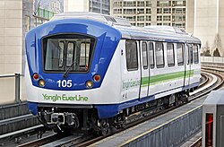 EverLine Innovia ART 200 train in Yongin, South Korea People Mover